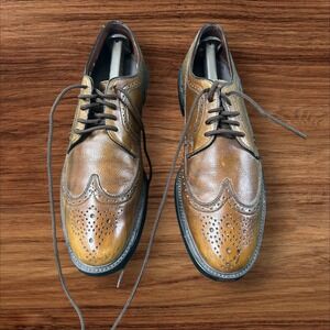 Mens Cats PawWingtip Brogue Oxford Dress Shoes Leather Brown Size‎ 10 B  Ireland